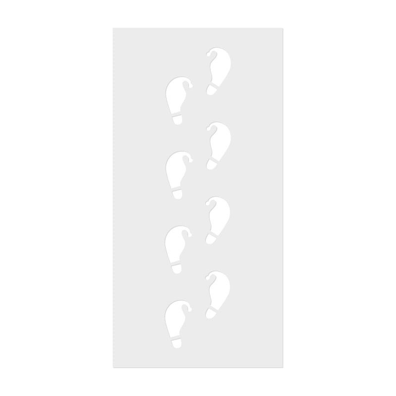 Stencil Fussabdrücke Elfe, 2 Stück