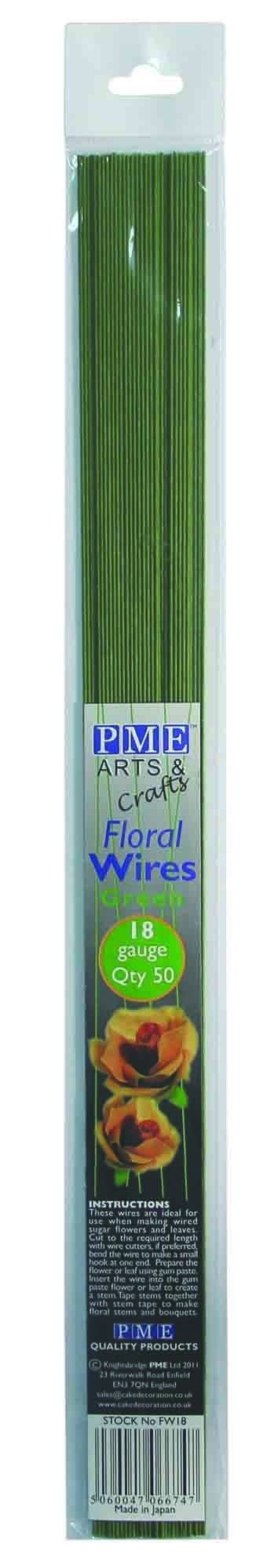 Blumendraht Grün, Stärke 28