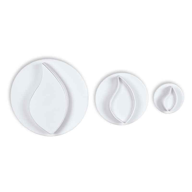 Geschwungene Blätter Ausstecher-Set, 3-teilig