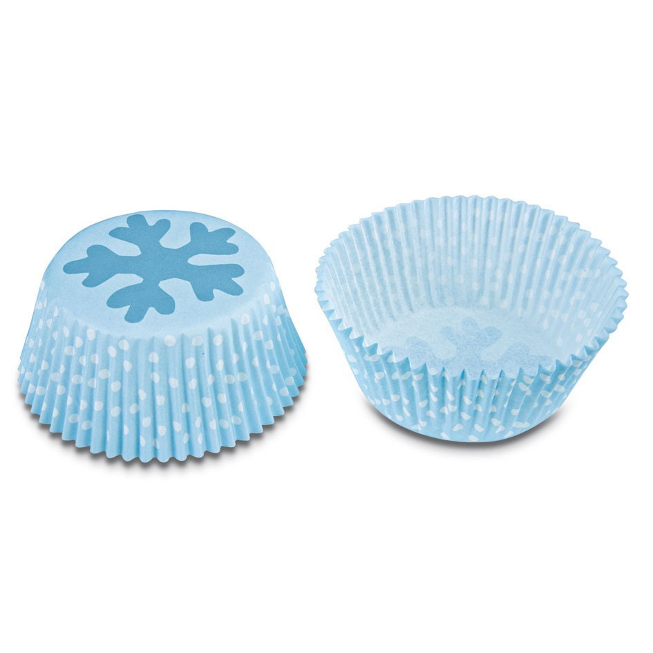 Mini Cupcake Förmchen Eiskristall, 50 Stück