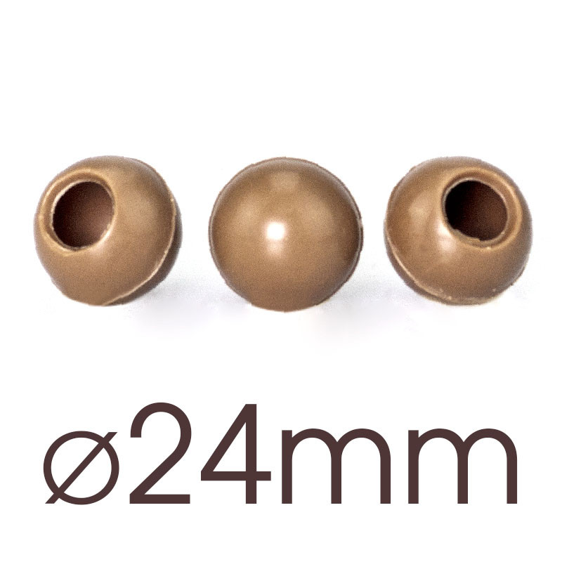 Hohlkugeln Milch Ø 24 mm, 63 Stück