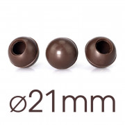Mini boules creuses foncées Ø 21 mm, 63 pièces