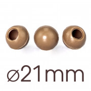 Mini hollow balls milk Ø 21 mm, 63 pieces