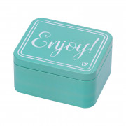 Boîte à biscuits turquoise "Enjoy