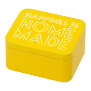 Guetzli Tin Yellow "La felicità è fatta in casa".