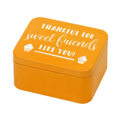 Guetzlidose Orange "Thankful for sweet friends like you"