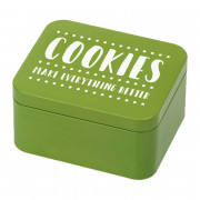 Guetzli tin green "Cookies make everything better