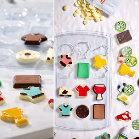 Set di calcio con stampo per cioccolato