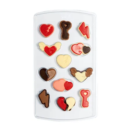 Set di cuori con stampo per cioccolato