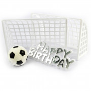 Cake Topper Set Football Happy Birthday