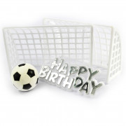 Set di cake topper Calcio Buon Compleanno