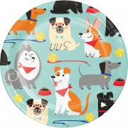 Paper plates dogs party...
