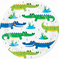 Pappteller Alligator Party Klein, 8 Stück