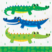 Napkins alligator party, 16 pieces