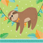 Napkins sloth party, 16 pieces
