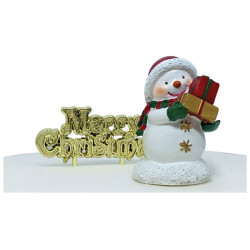 Set di cake topper Dolce pupazzo di neve