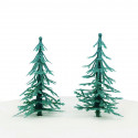 Cake topper fir trees, 2 pieces