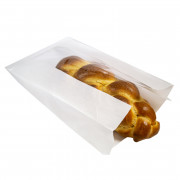 Bread bag paper with fold and window 37 x 20 cm, 25 pieces