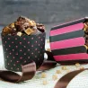 Stampi per cupcake neri e rosa, 12 pezzi