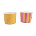 Tazze per cupcake giallo e rosa, 12 pezzi