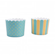 Cupcake molds yellow & blue, 12 pieces