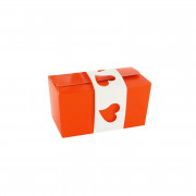 Boîte de chocolats orange 2 pièces