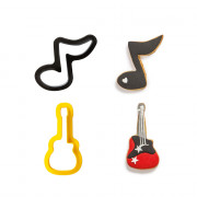 Cookie cutter note and guitar 2 pieces