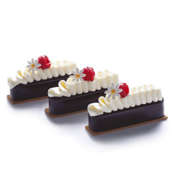 Silikonform Eclair Modern 12.5 x 2.8 cm, 14 Stück
