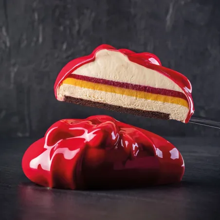 Lo stampo in silicone a cuore con fiocco è perfetto per piccole torte, cupcake o dessert da sogno.
