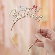 "It's my Birthday" Haarreifen verspielt Gold