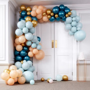 Balloon garland gold and blue, 200 pieces