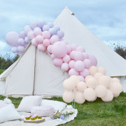 Ballon Girlande Rosa, 200 Stück