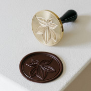 Chocolate stamp cocoa flower large