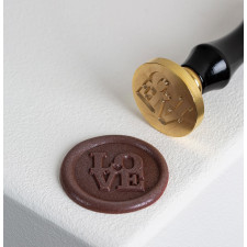 Schokoladenstempel Love 3 cm Durchmesser aus Holz und Edelstahl