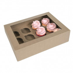 Cupcake Schachteln für 12 Muffins, 2 Stück