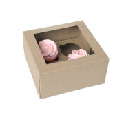 Cupcake Schachteln für 4 Muffins, 2 Stück
