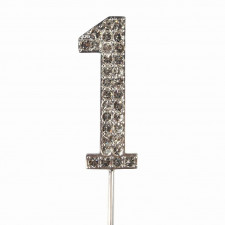 Cake Topper Zahl 1 Diamantoptik