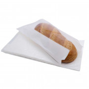 Bread bag paper with window 34 x 14 cm, 25 pieces