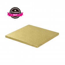 Tortenplatte Quadrat extra stark Gold 40 x 40 cm für den sicheren Transport