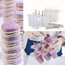 Set di stampi per cuori glacé, 24 stampi