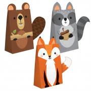 Gift bags wild animals, 8 pieces