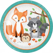 Paper plates forest animals...