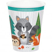 Paper cups forest animals,...