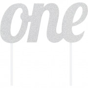 One Cake Topper Silver