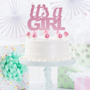 It's a Girl Cake Topper Pink