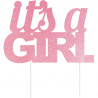 It's a Girl Cake Topper Pink