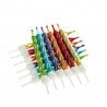 Metallic Kerzen Regenbogen, 12 Stück
