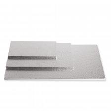 Tortenplatte Rechteckig extra stark Silber 20 x 30 cm zum sicheren Transport