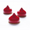 Mit der Silikonform Tropfen Ø 6.5 cm 12 Stück echte Patisserieträume herstellen