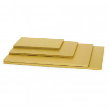 Tortenplatte Rechteckig extra stark Gold 20 x 30 cm zum sicheren Transport